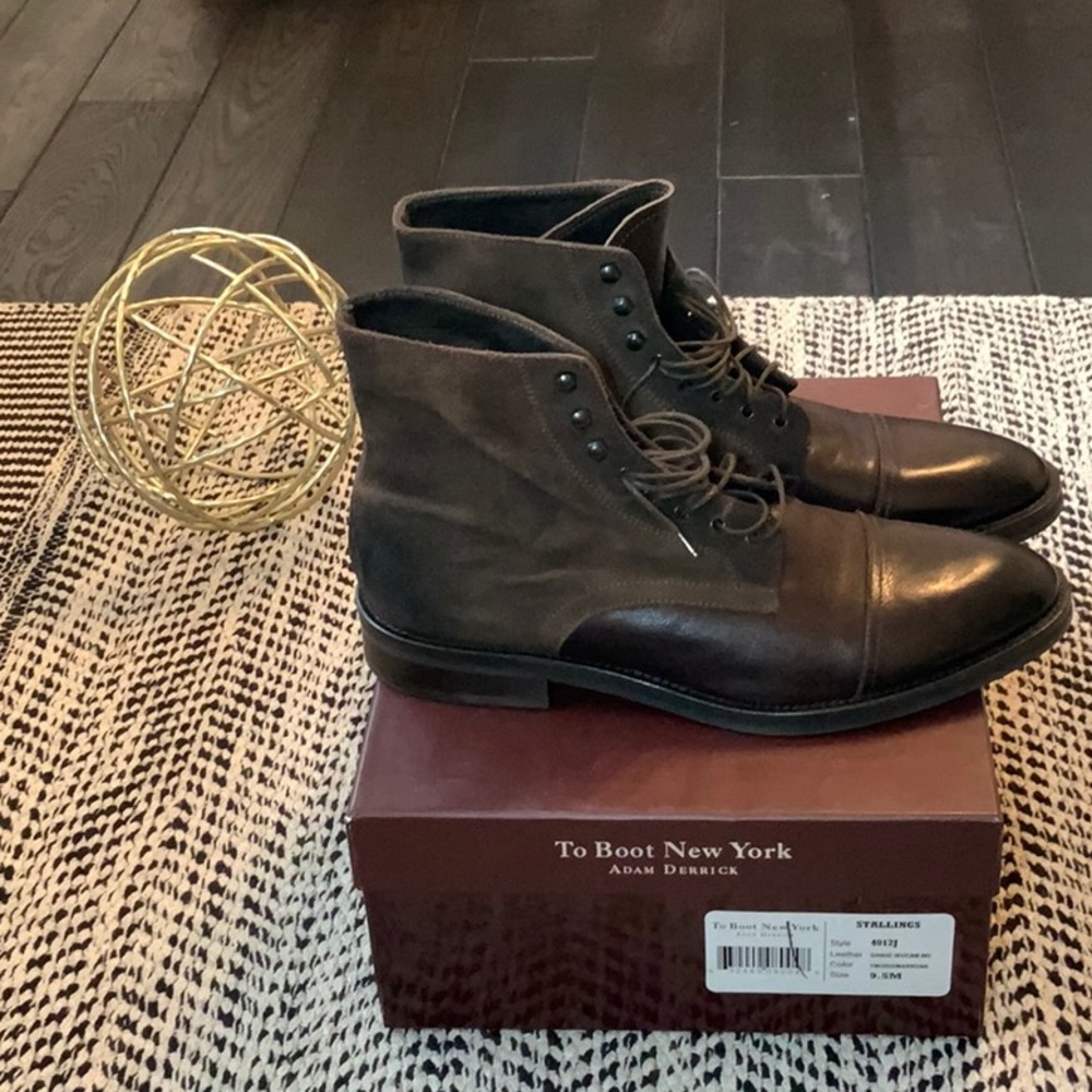 To Boot Men’s Military-style boots, 9.5M, brown